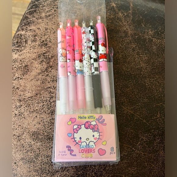 Hello Kitty Gel Pen Set of 6 - Picture 1 of 7